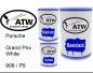 Preview: Porsche, Grand Prix White, 908 / P5: 500ml Lackdose + 500ml Klarlack + 250ml Härter - Set, von ATW Autoteile West.